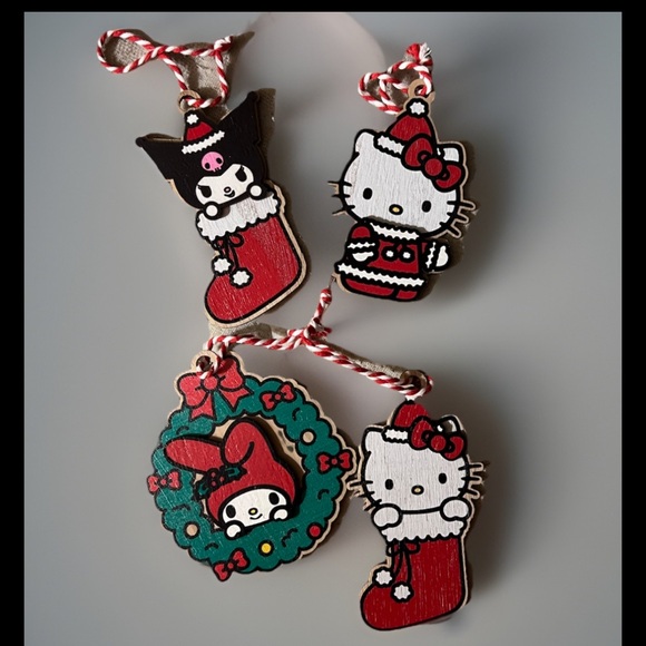 Sanrio Other - Sanrio Hello Kitty and Friends 12 Count Wooden Giftable Ornaments
